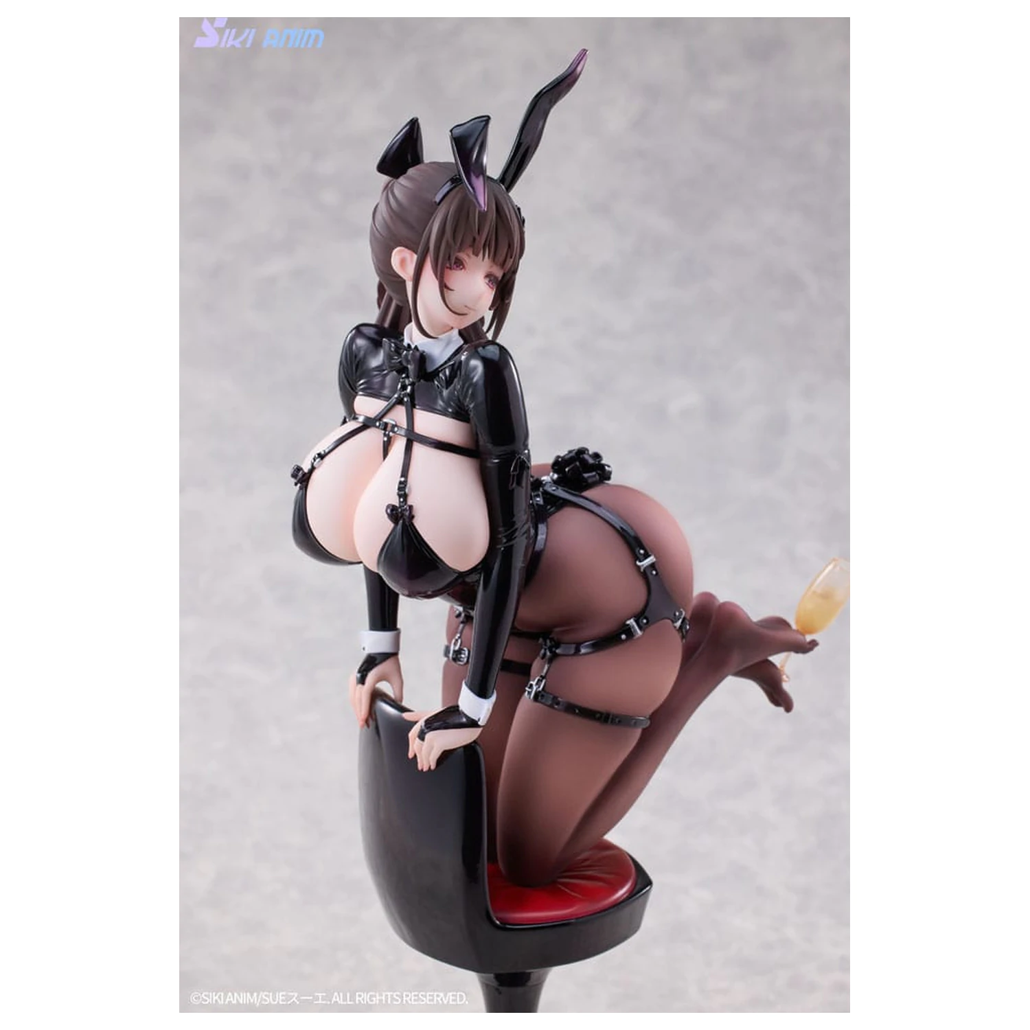 Original Character 1/6 Champagne and Bunny Girl Rose Black Stocking Ver. PVC szobor figura 31 cm  termékfotó