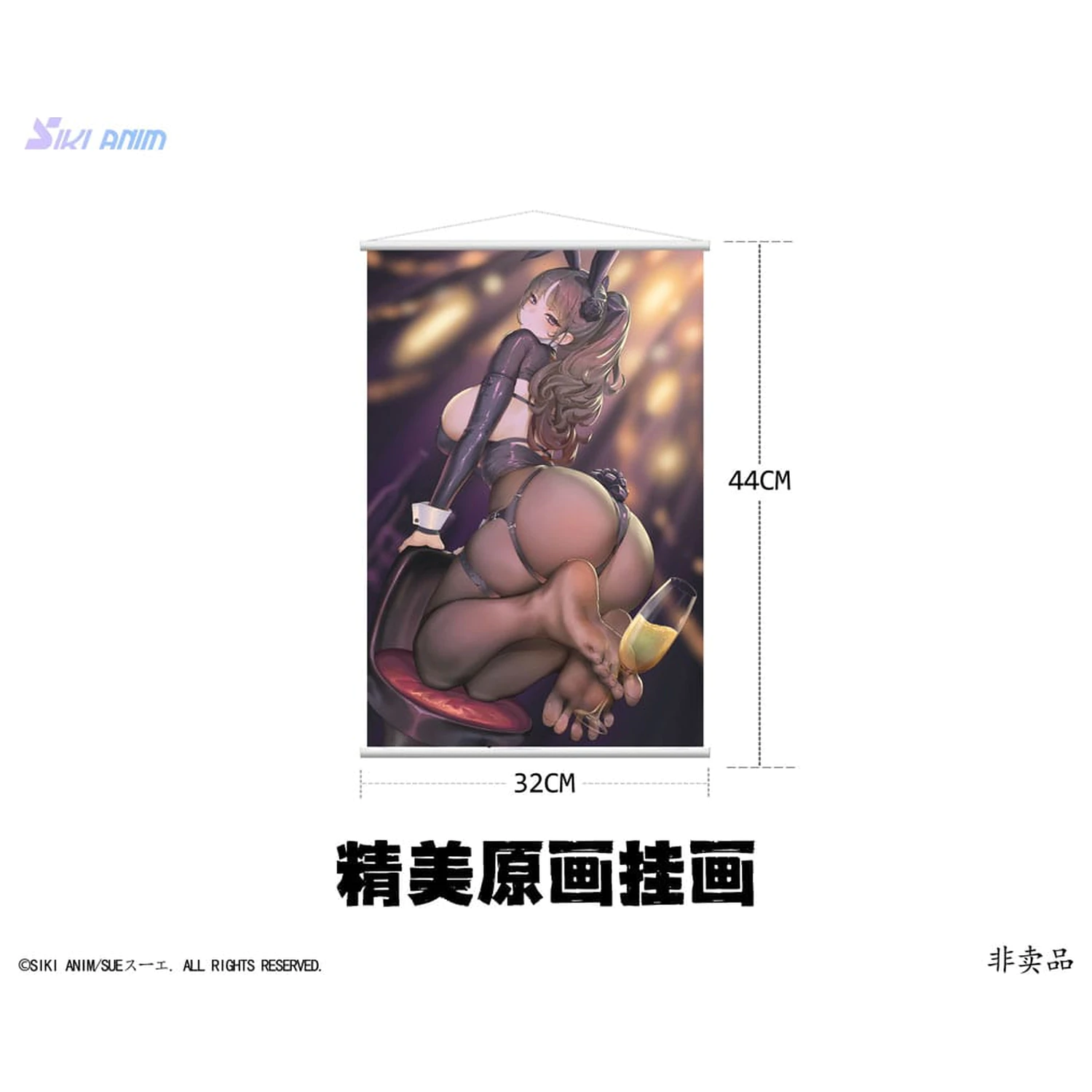Original Character 1/6 Champagne and Bunny Girl Rose Black Stocking Ver. PVC szobor figura 31 cm  termékfotó