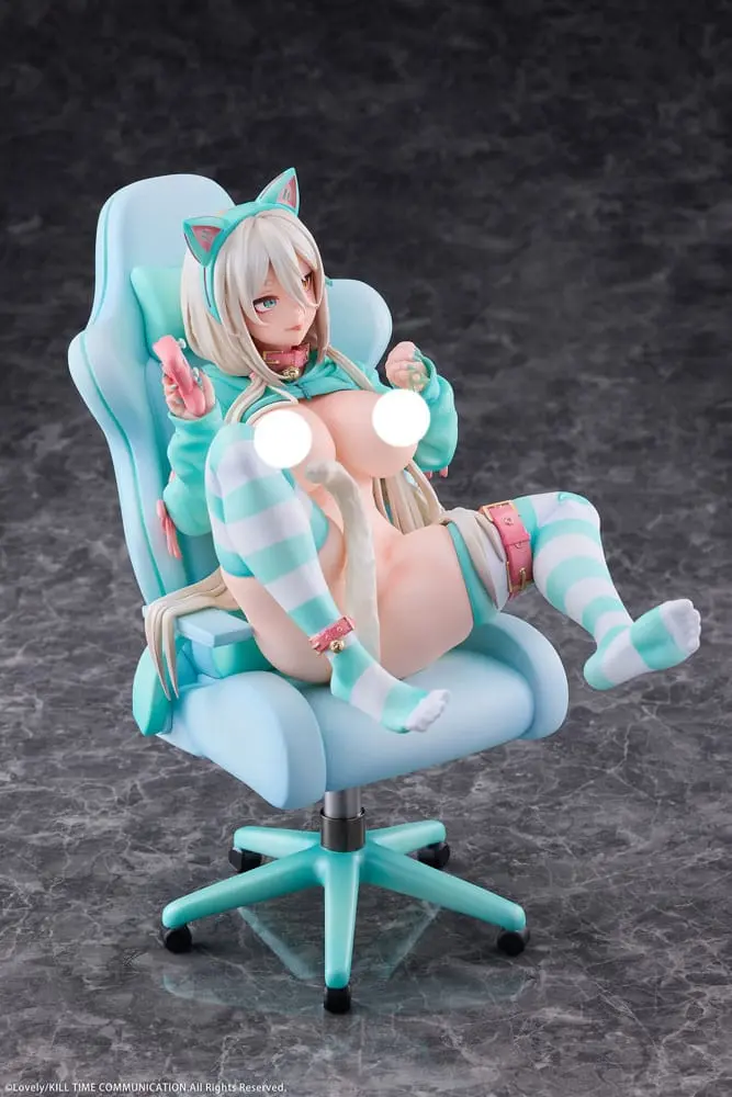 Original Character 1/6 Nekomata Gamer Shiro PVC szobor figura 25 cm termékfotó