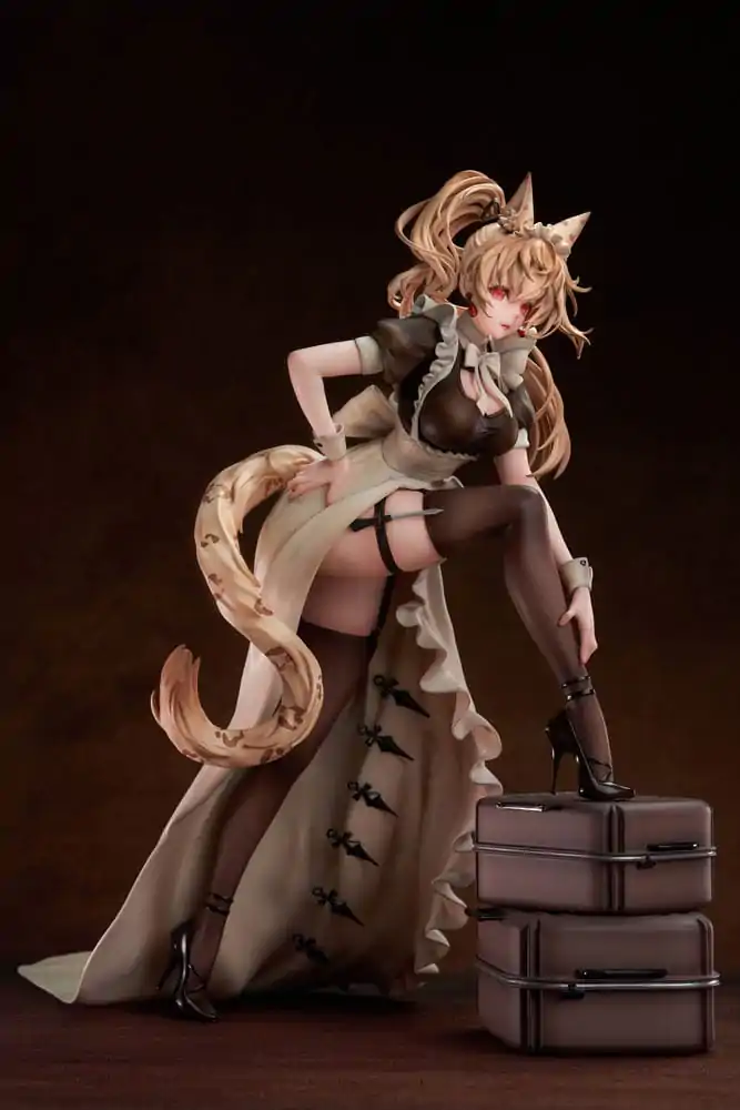 Original Character 1/7 Battle Maid Different Species Leopard Cat Maria Deluxe Edition PVC szobor figura 24 cm termékfotó