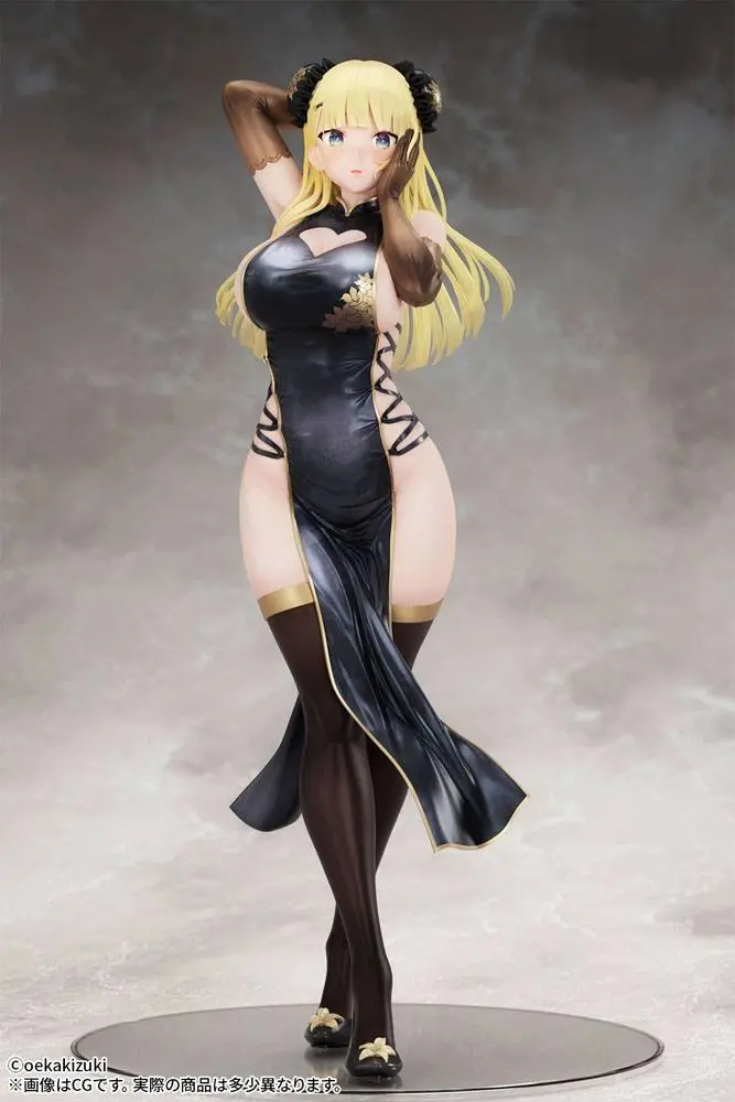 Original Character 1/7 China Girl Black Ver. Illustrated by Oekakizuki szobor figura 20 cm termékfotó