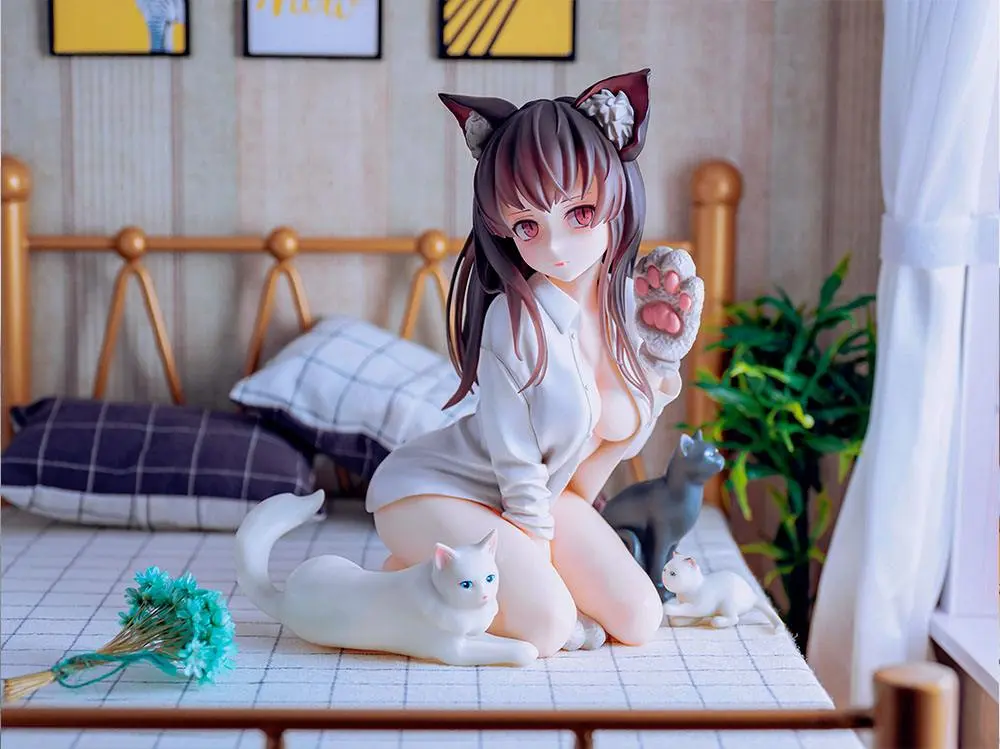 Original Character 1/7 Koyafu Catgirl Mia PVC szobor figura 15 cm termékfotó
