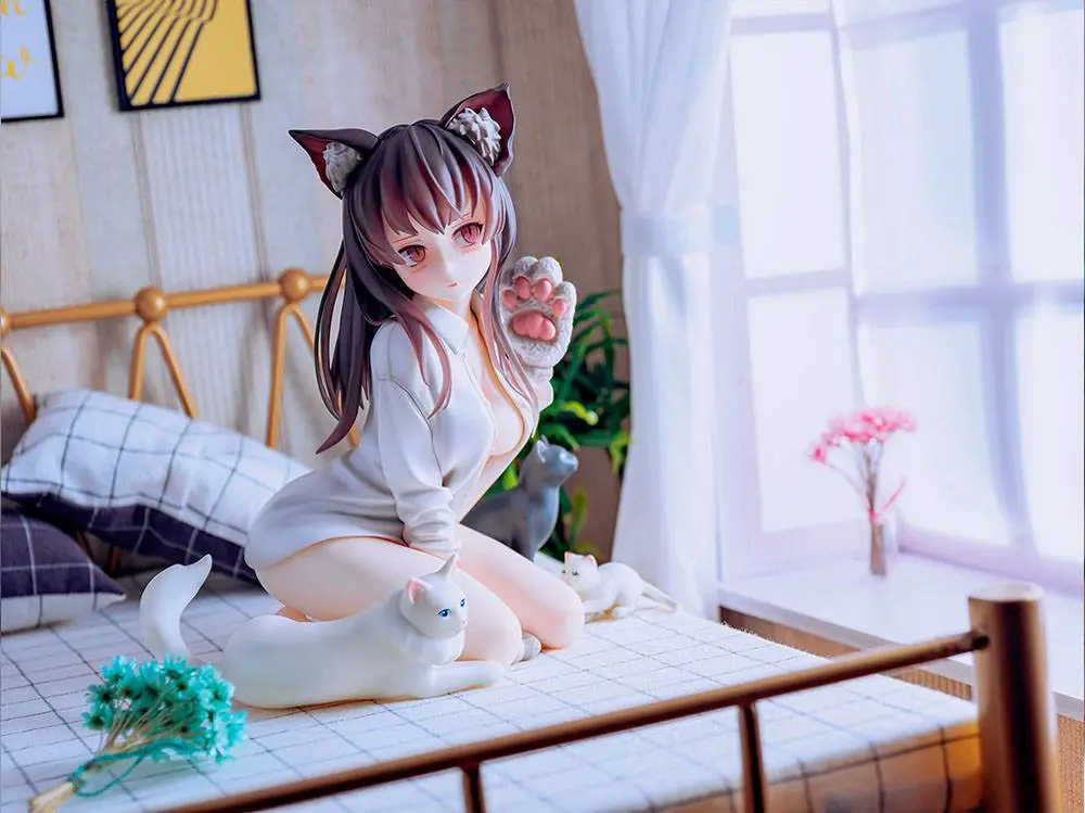 Original Character 1/7 Koyafu Catgirl Mia PVC szobor figura 15 cm termékfotó