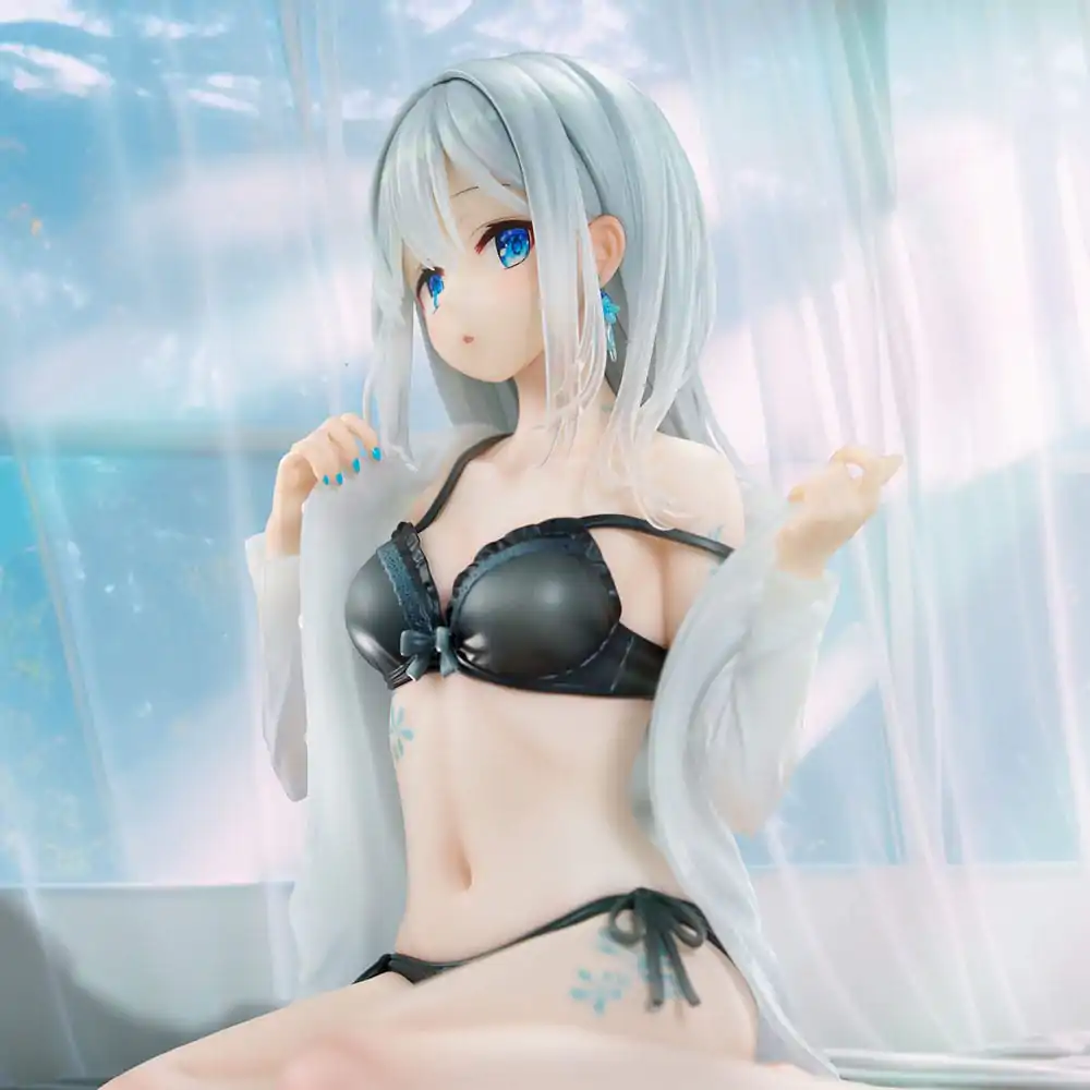 Original Character 1/7 Silver-Haired Girl Sky Blue Morning Special Outfit Ver. by Fuumi Illustration PVC szobor figura 16 cm termékfotó