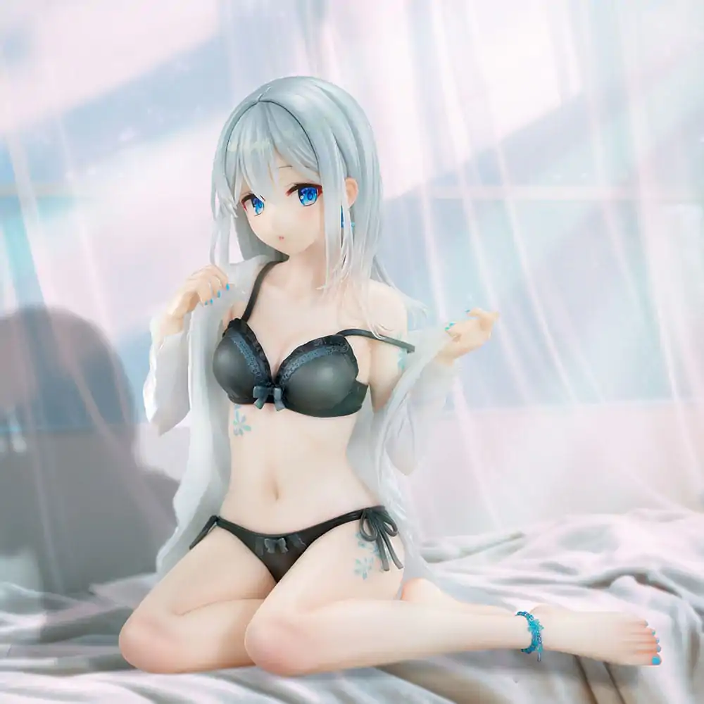 Original Character 1/7 Silver-Haired Girl Sky Blue Morning Special Outfit Ver. by Fuumi Illustration PVC szobor figura 16 cm termékfotó