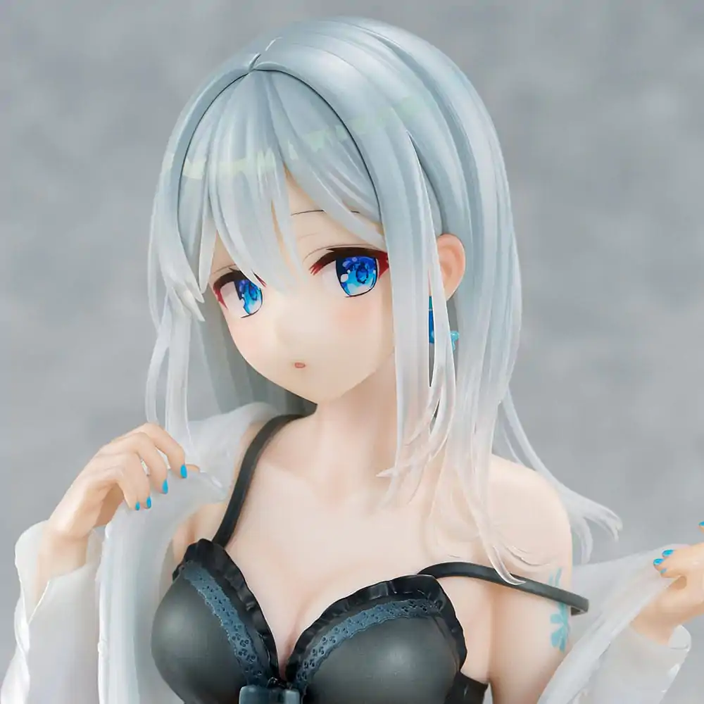 Original Character 1/7 Silver-Haired Girl Sky Blue Morning Special Outfit Ver. by Fuumi Illustration PVC szobor figura 16 cm termékfotó