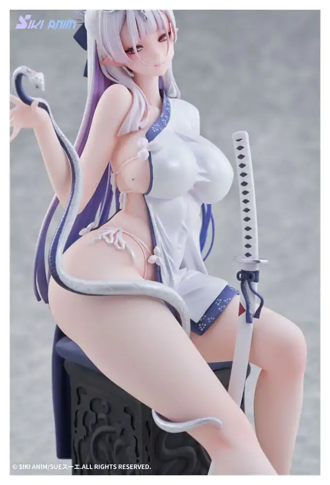 Original Character 1/7 The Color of the Blue - White Snake Deluxe Edition PVC szobor figura 20 cm termékfotó