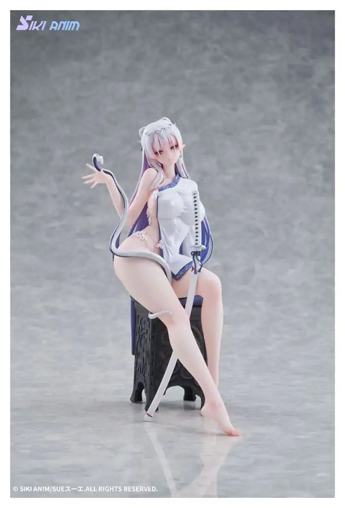 Original Character 1/7 The Color of the Blue - White Snake Deluxe Edition PVC szobor figura 20 cm termékfotó