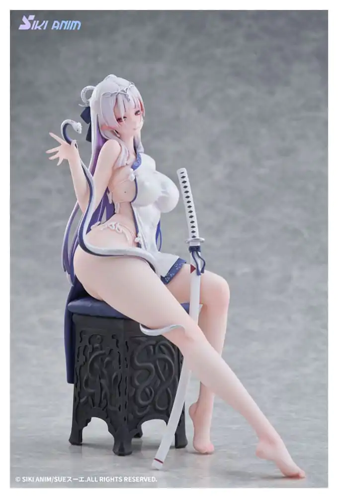 Original Character 1/7 The Color of the Blue - White Snake Deluxe Edition PVC szobor figura 20 cm termékfotó