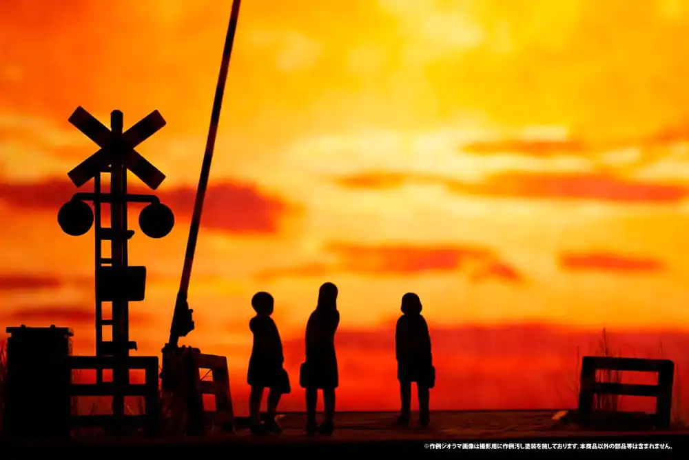 Original Character 1/80 1/80 Railway Crossing (Green×Blue) Műanyag modell készlet 5 cm termékfotó