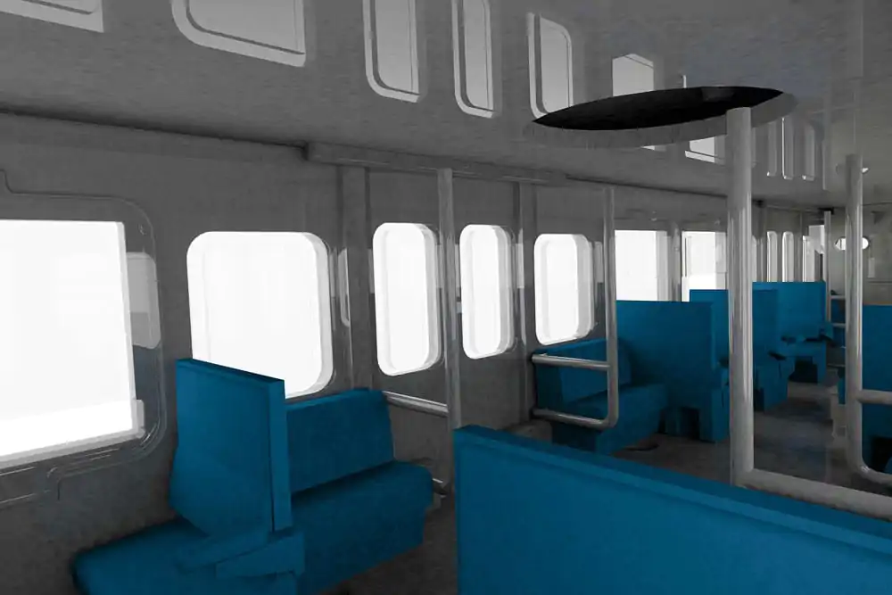 Original Character 1/80 1/80 Semi-cross seat interior Set A (blue) Műanyag modell készlet 4 cm termékfotó