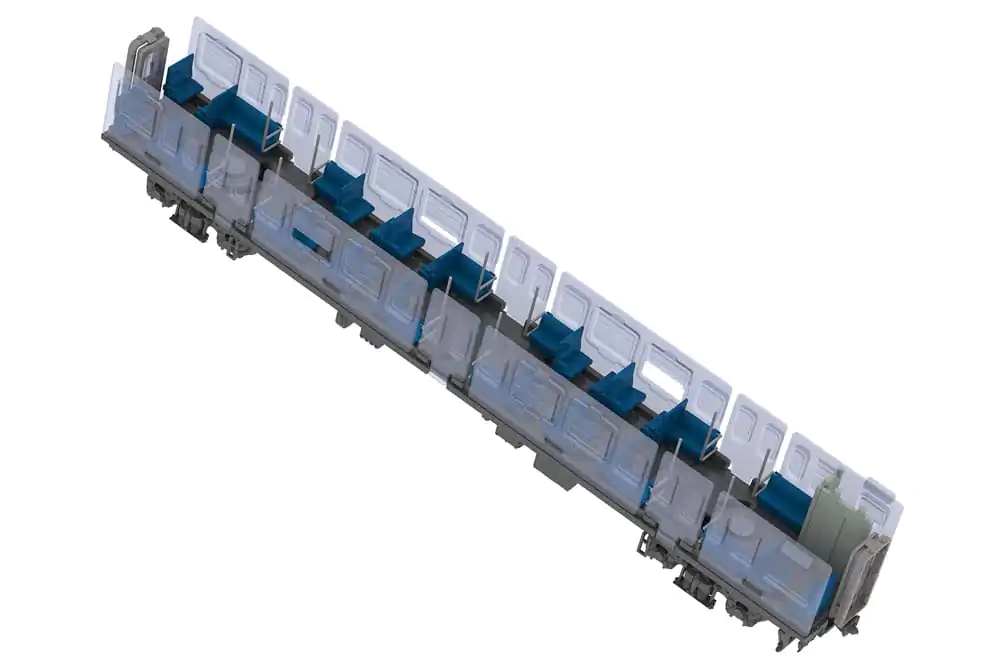 Original Character 1/80 1/80 Semi-cross seat interior Set A (blue) Műanyag modell készlet 4 cm termékfotó
