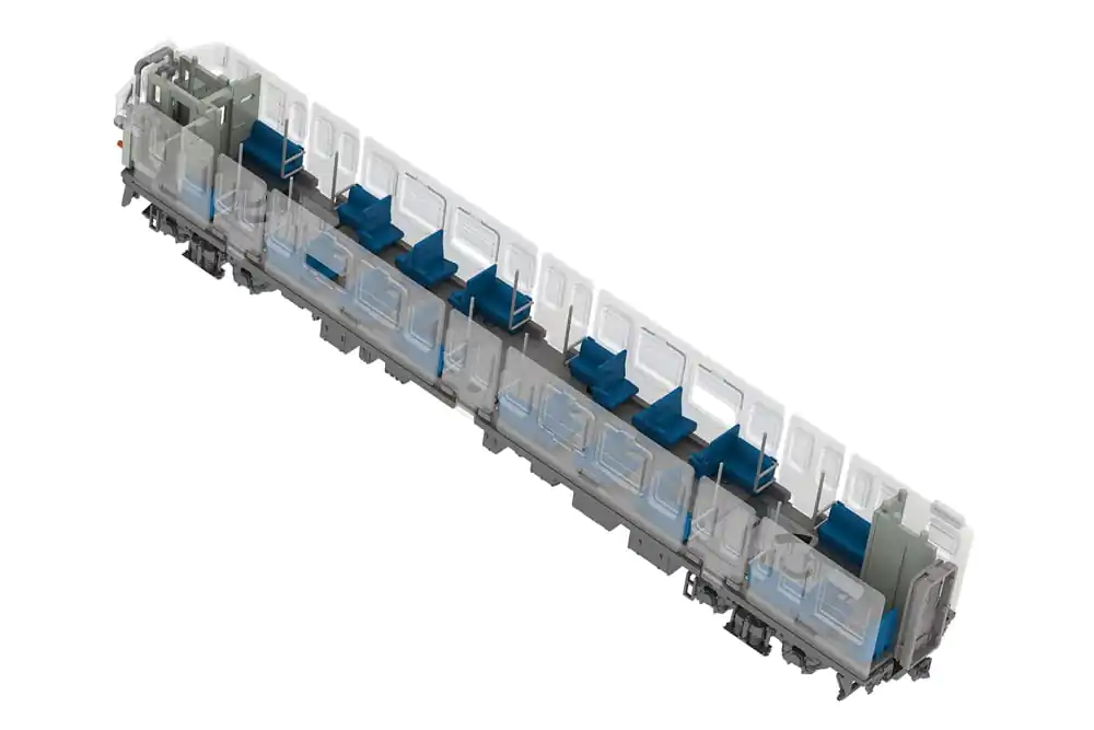 Original Character 1/80 1/80 Semi-cross seat interior Set A (blue) Műanyag modell készlet 4 cm termékfotó