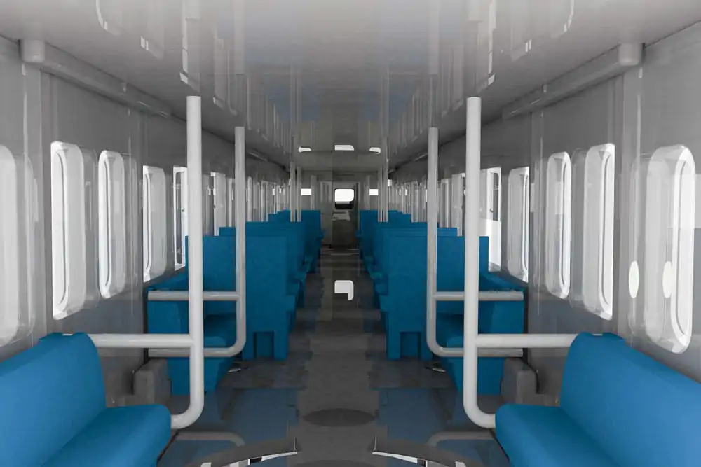 Original Character 1/80 1/80 Semi-cross seat interior Set A (blue) Műanyag modell készlet 4 cm termékfotó