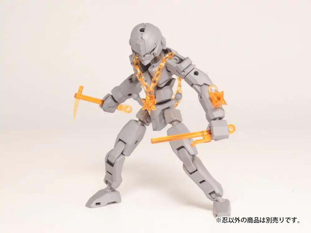 Original Character 1/80 Plastic Model Kit Pop Series04:Shinobi3 Clear Orange modell készlet kiegészítő csomag 2 cm termékfotó