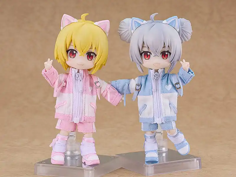 Original Character Accessories for Nendoroid Doll Figures Outfit Set: Subculture Fashion Tracksuit (Pink) termékfotó