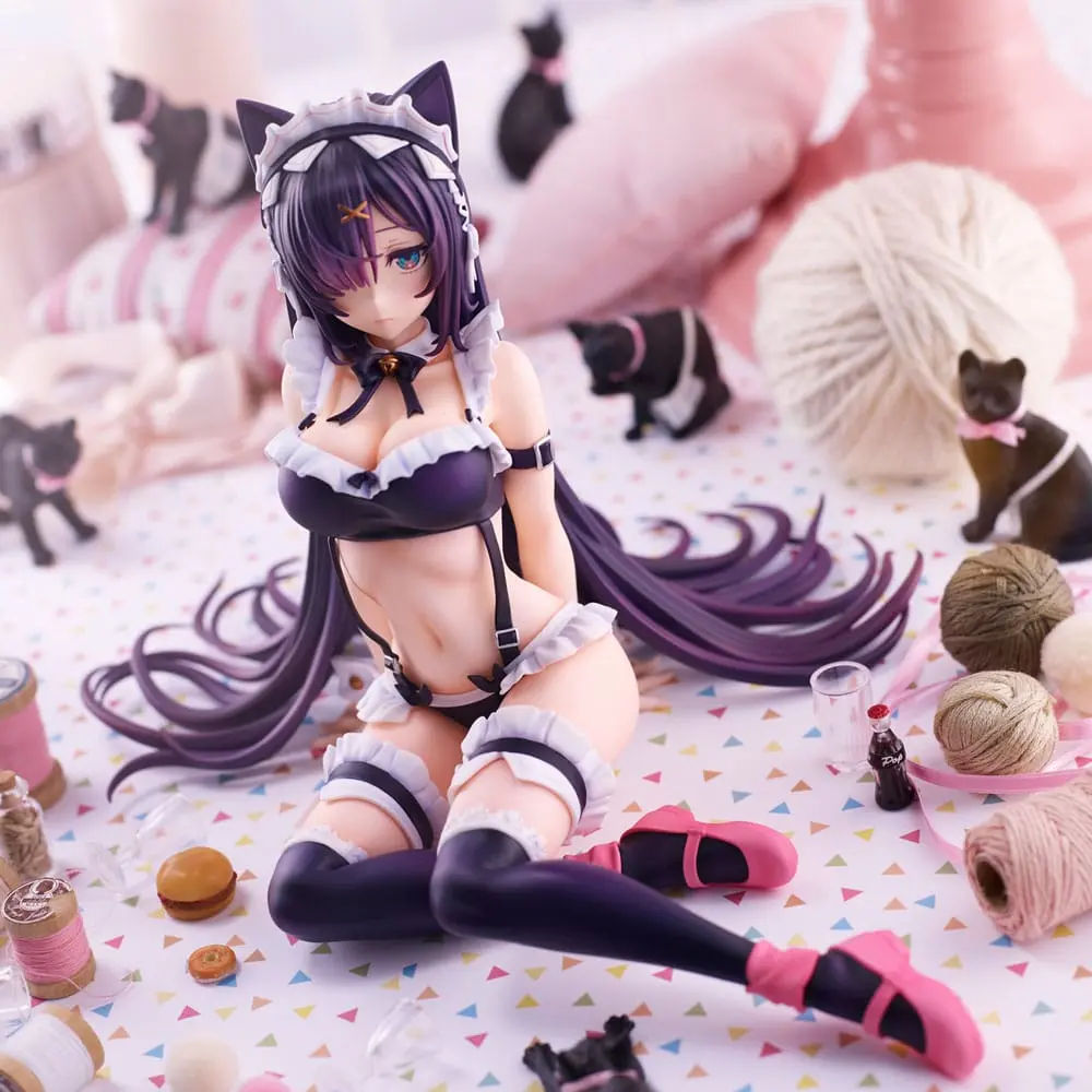 Original Character Cat Maid PVC szobor figura 15 cm termékfotó