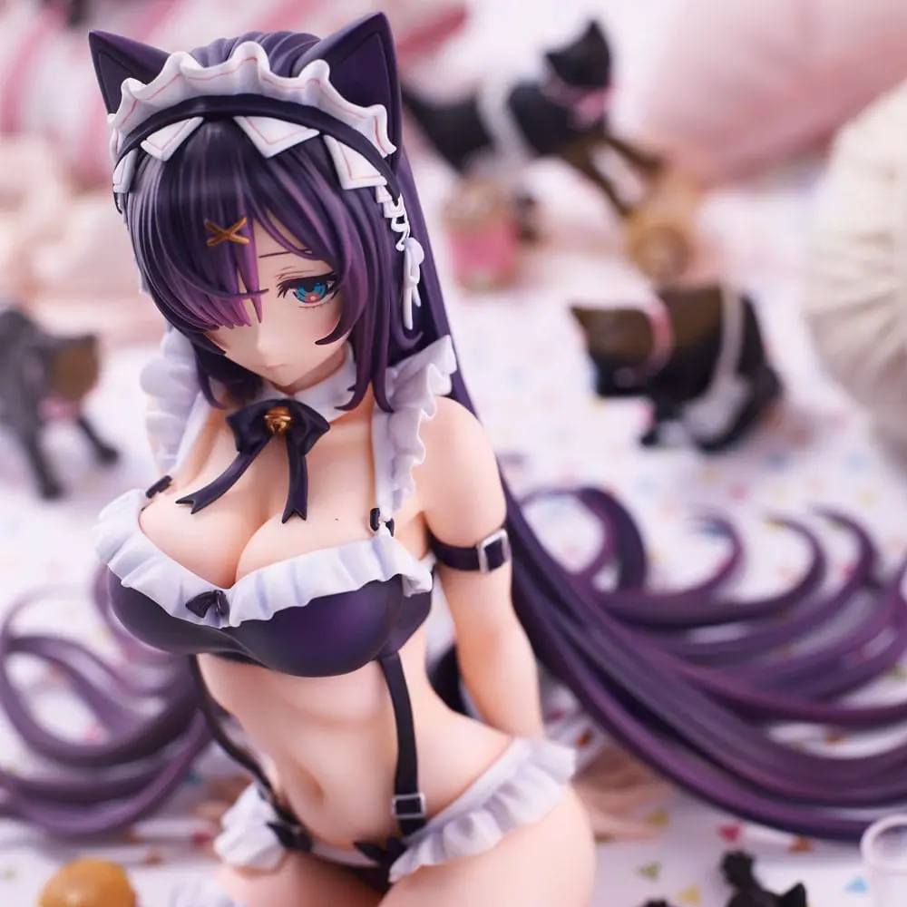 Original Character Cat Maid PVC szobor figura 15 cm termékfotó