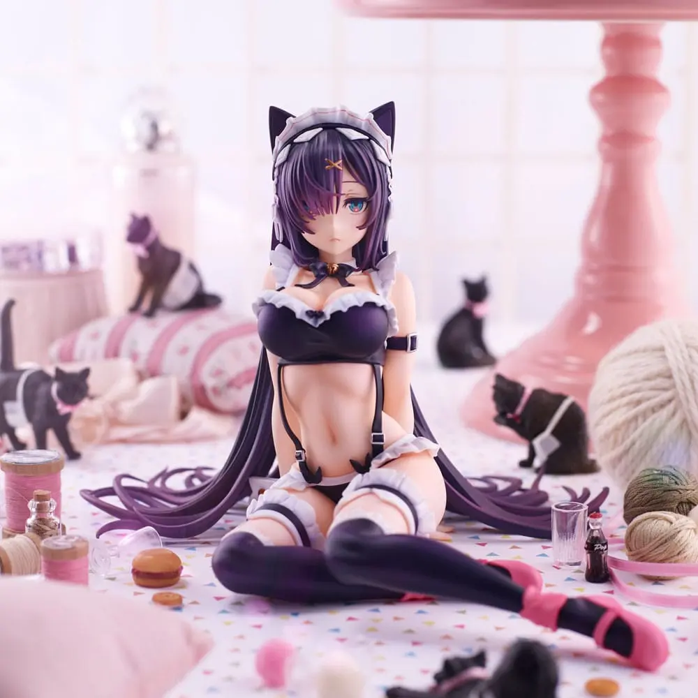 Original Character Cat Maid PVC szobor figura 15 cm termékfotó