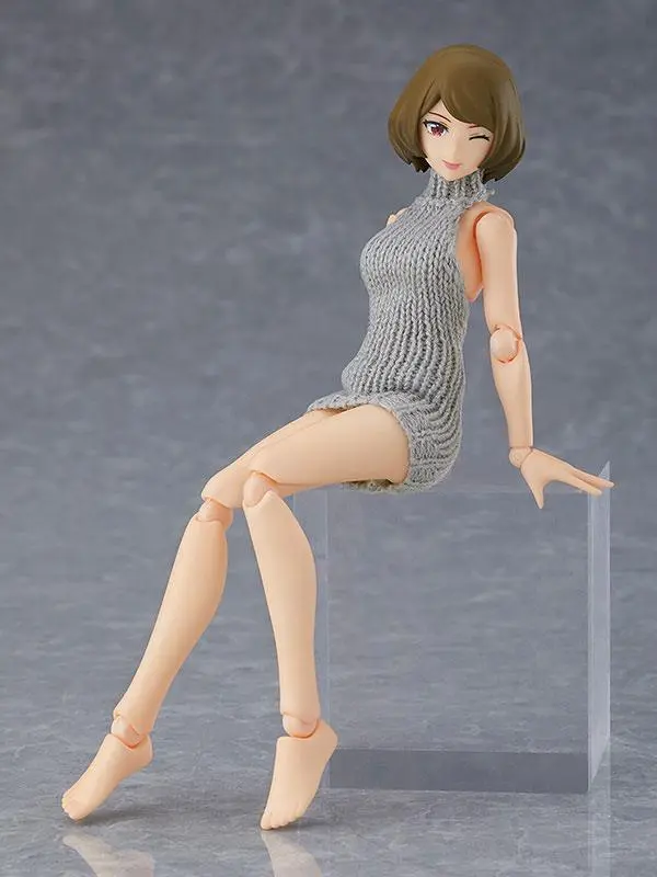 Original Character Figma akciófigura Female Body Chiaki with Backless Sweater Outfit 13 cm termékfotó