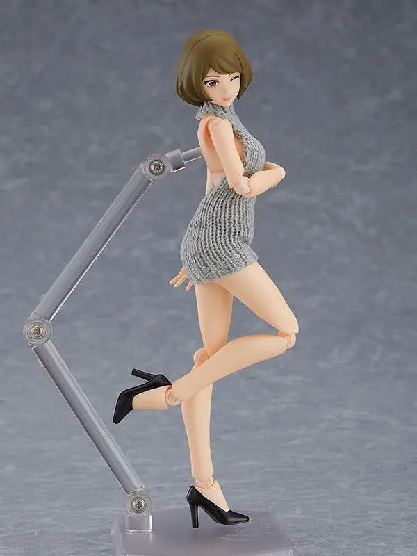 Original Character Figma akciófigura Female Body Chiaki with Backless Sweater Outfit 13 cm termékfotó