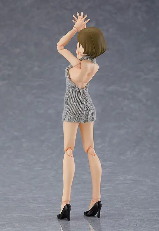 Original Character Figma akciófigura Female Body Chiaki with Backless Sweater Outfit 13 cm termékfotó
