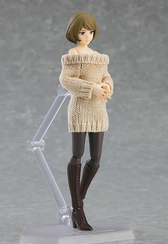Original Character Figma Female Body (Chiaki) with Off-the-Shoulder Sweater Dress akciófigura 14 cm termékfotó