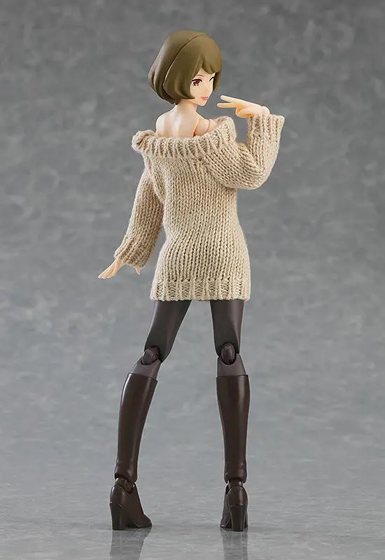 Original Character Figma Female Body (Chiaki) with Off-the-Shoulder Sweater Dress akciófigura 14 cm termékfotó