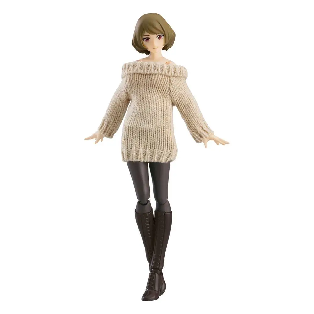 Original Character Figma Female Body (Chiaki) with Off-the-Shoulder Sweater Dress akciófigura 14 cm termékfotó