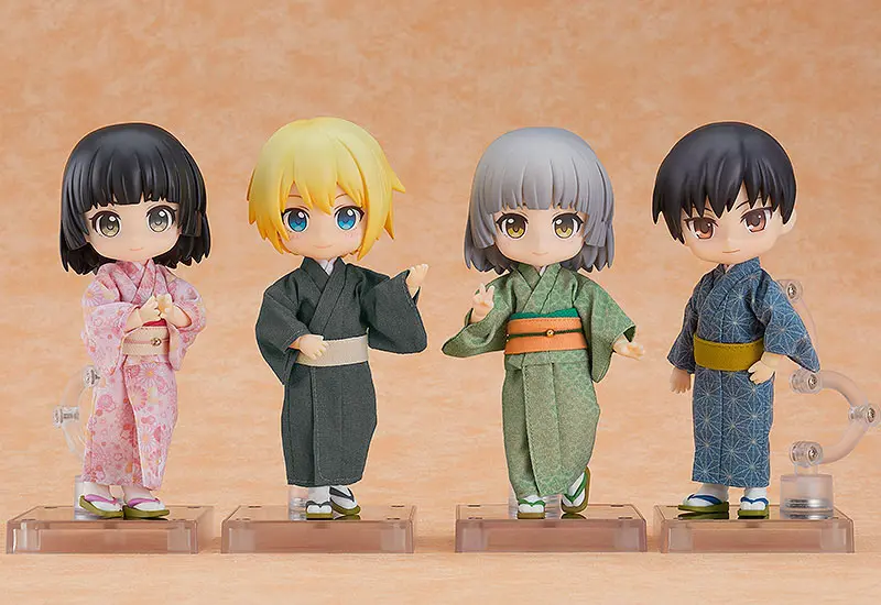 Original Character for Nendoroid Doll Figures Outfit Set: Kimono - Boy (Gray) termékfotó