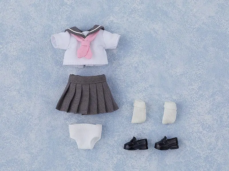 Original Character for Nendoroid Doll Figures Outfit Set: Short-Sleeved Sailor Outfit (Gray) figura kiegészítő csomag termékfotó