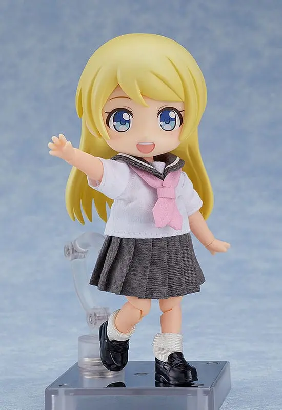 Original Character for Nendoroid Doll Figures Outfit Set: Short-Sleeved Sailor Outfit (Gray) figura kiegészítő csomag termékfotó