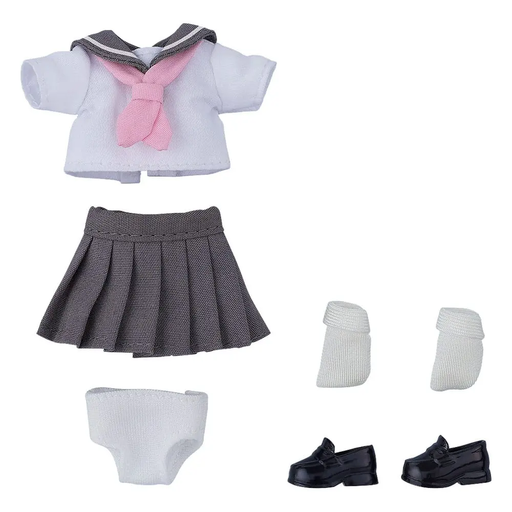 Original Character for Nendoroid Doll Figures Outfit Set: Short-Sleeved Sailor Outfit (Gray) figura kiegészítő csomag termékfotó
