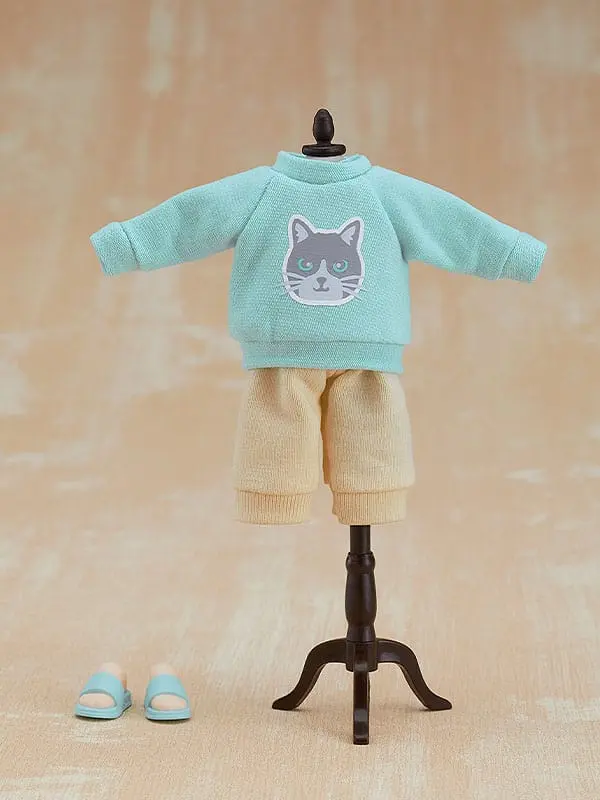 Original Character for Nendoroid Doll Figures Outfit Set: Sweatshirt and Sweatpants (Light Blue) termékfotó