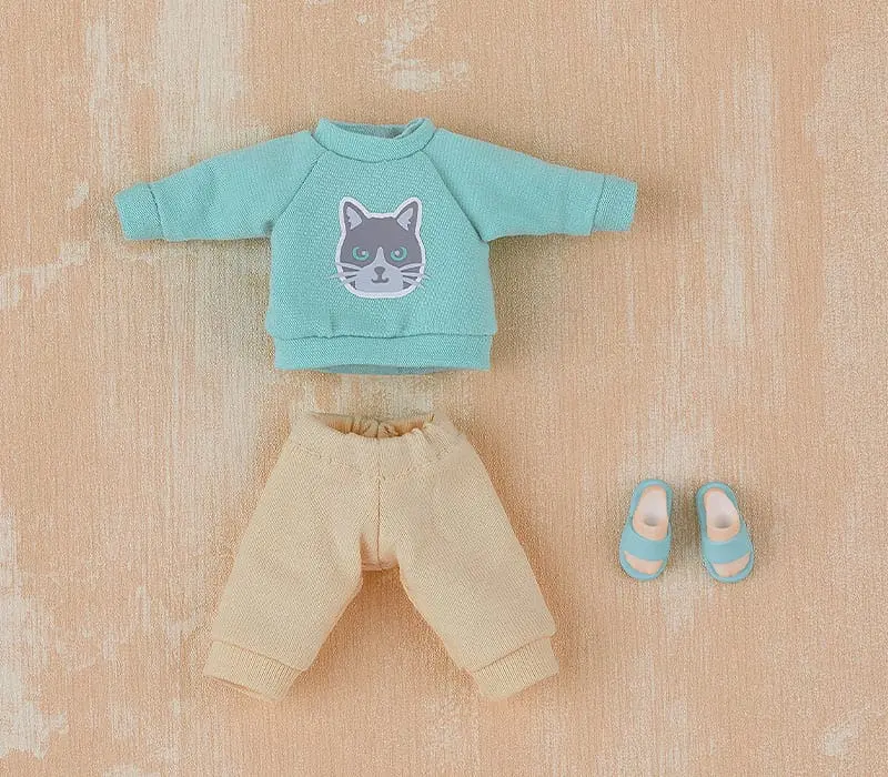 Original Character for Nendoroid Doll Figures Outfit Set: Sweatshirt and Sweatpants (Light Blue) termékfotó