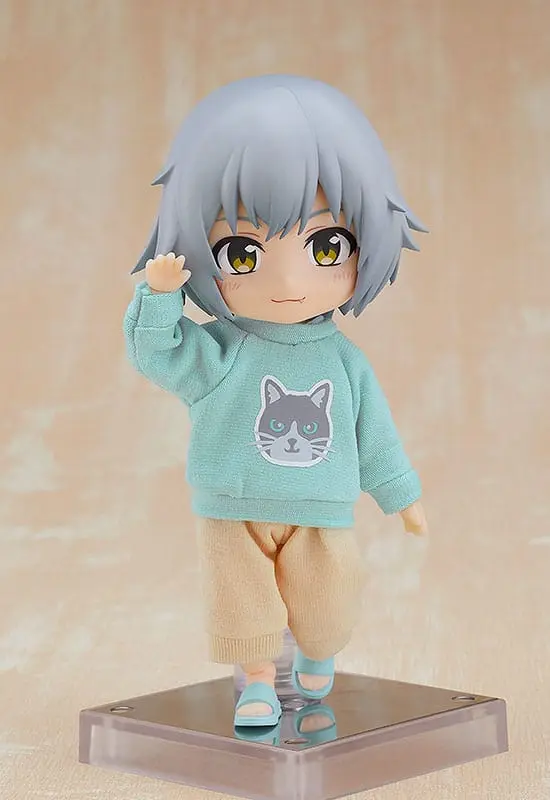Original Character for Nendoroid Doll Figures Outfit Set: Sweatshirt and Sweatpants (Light Blue) termékfotó