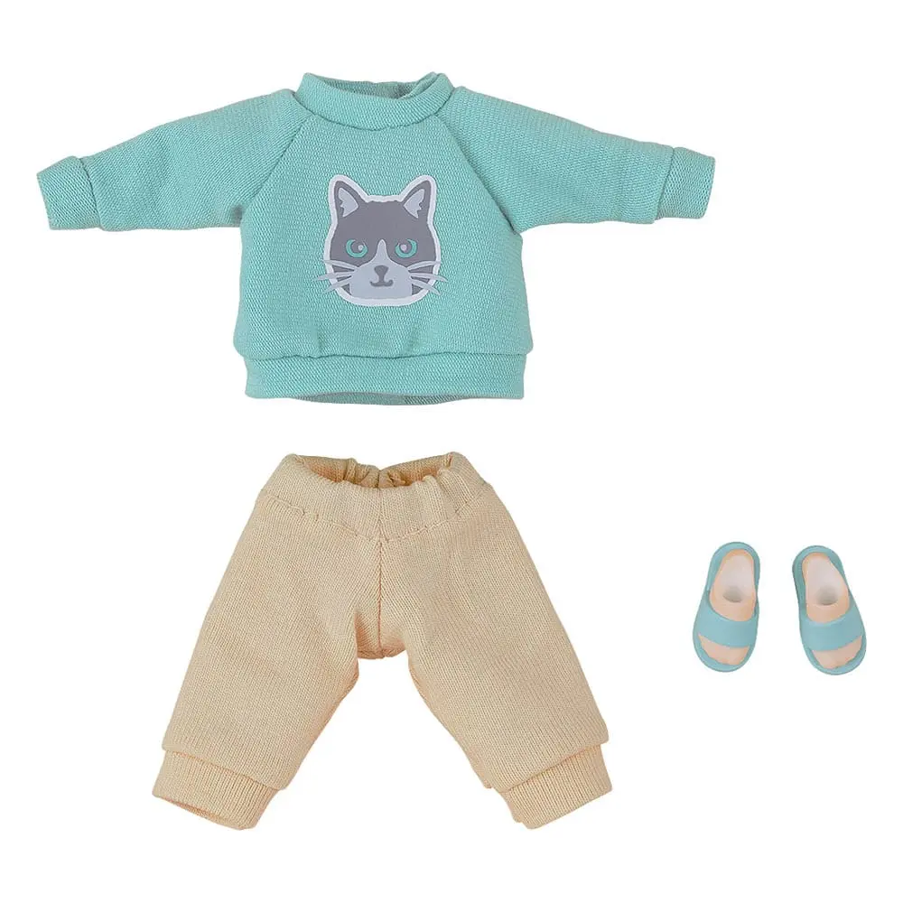 Original Character for Nendoroid Doll Figures Outfit Set: Sweatshirt and Sweatpants (Light Blue) termékfotó