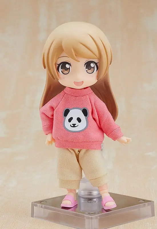 Original Character for Nendoroid Doll Figures Outfit Set: Sweatshirt and Sweatpants (Pink) termékfotó