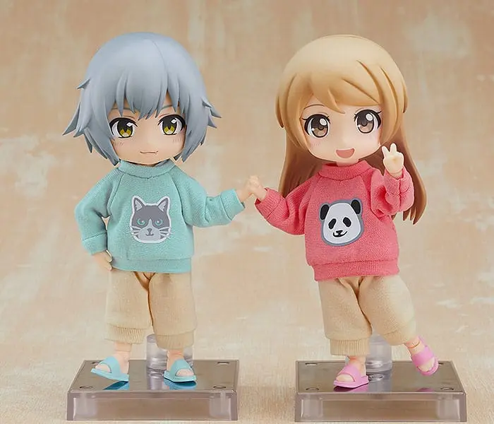 Original Character for Nendoroid Doll Figures Outfit Set: Sweatshirt and Sweatpants (Pink) termékfotó