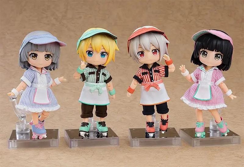 Original Character Parts for Nendoroid Doll Figures Outfit Set: Diner - Boy (Orange) termékfotó