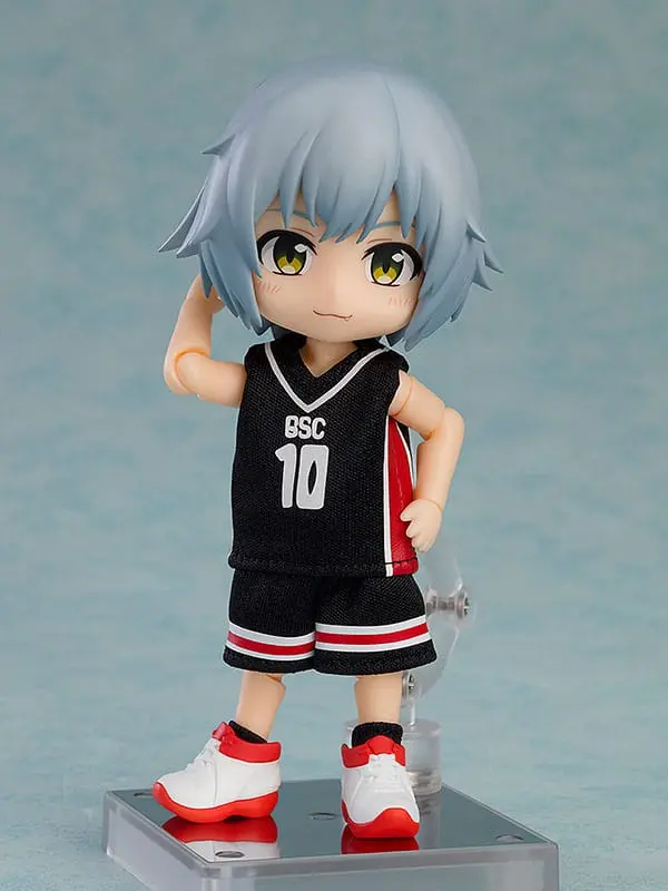 Original Character Parts for Nendoroid Doll Figures Outfit Set: Basketball Uniform (Black) figura kiegészítő termékfotó