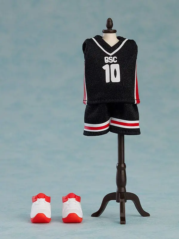 Original Character Parts for Nendoroid Doll Figures Outfit Set: Basketball Uniform (Black) figura kiegészítő termékfotó