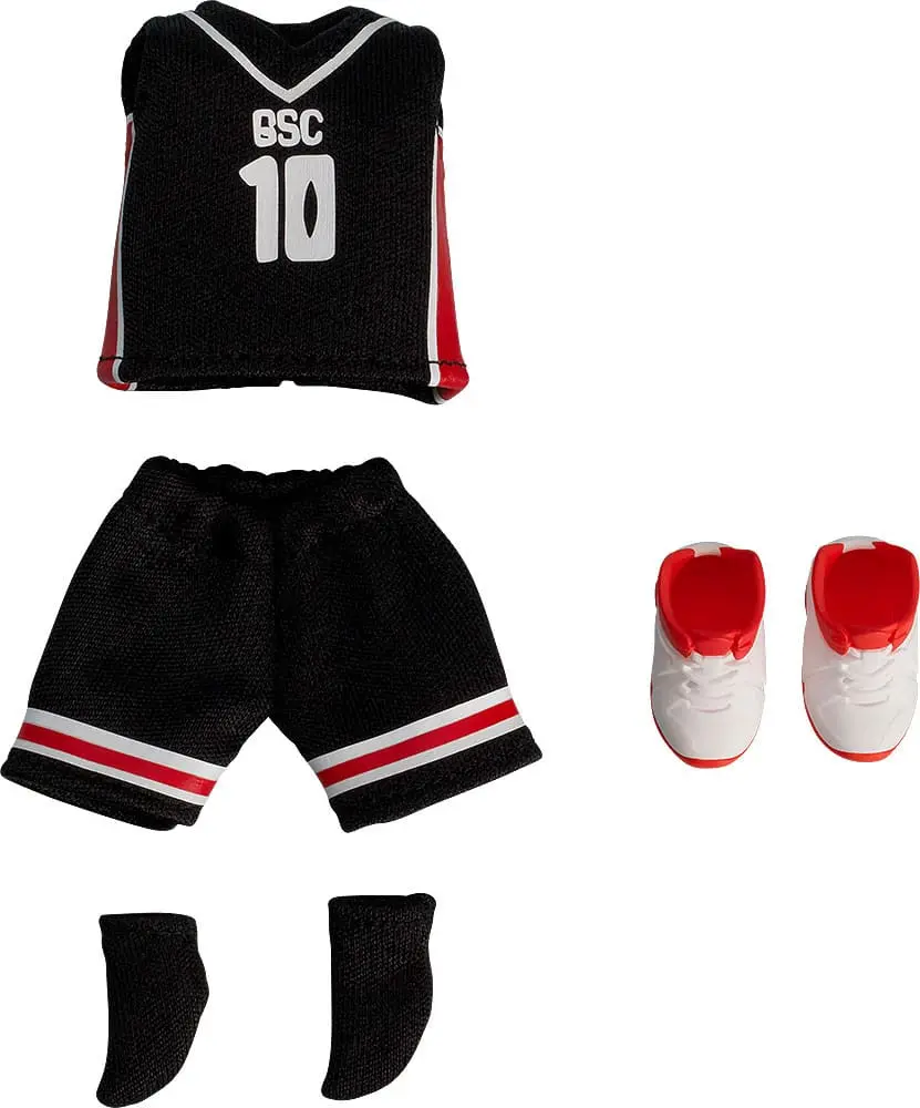 Original Character Parts for Nendoroid Doll Figures Outfit Set: Basketball Uniform (Black) figura kiegészítő termékfotó