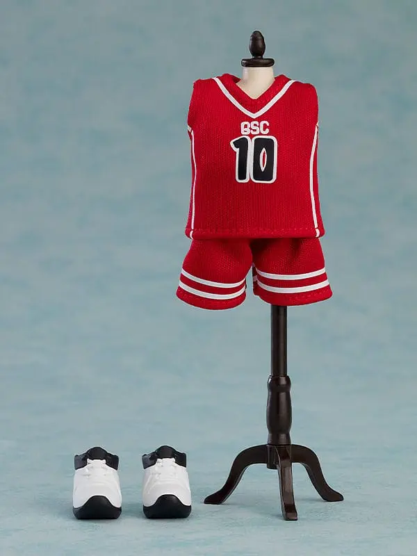Original Character Parts for Nendoroid Doll Figures Outfit Set: Basketball Uniform (Red) figura kiegészítő termékfotó