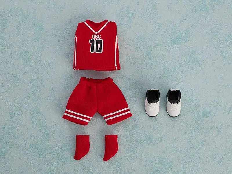 Original Character Parts for Nendoroid Doll Figures Outfit Set: Basketball Uniform (Red) figura kiegészítő termékfotó