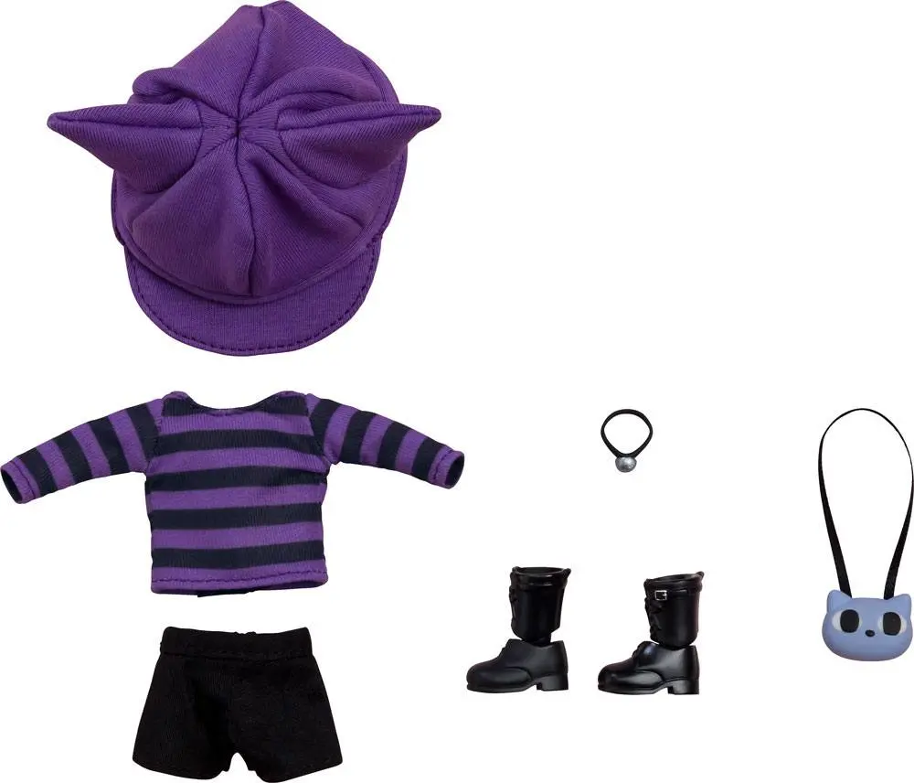 Original Character Parts for Nendoroid Doll Figures Outfit Set: Cat-Themed Outfit (Purple) termékfotó