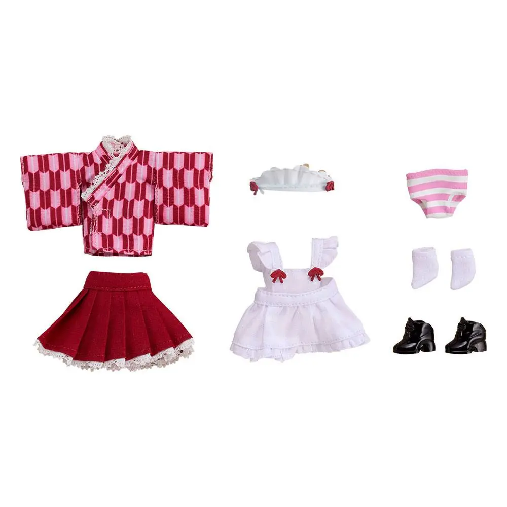 Original Character Parts for Nendoroid Doll Figures Outfit Set Japanese-Style Maid Pink termékfotó