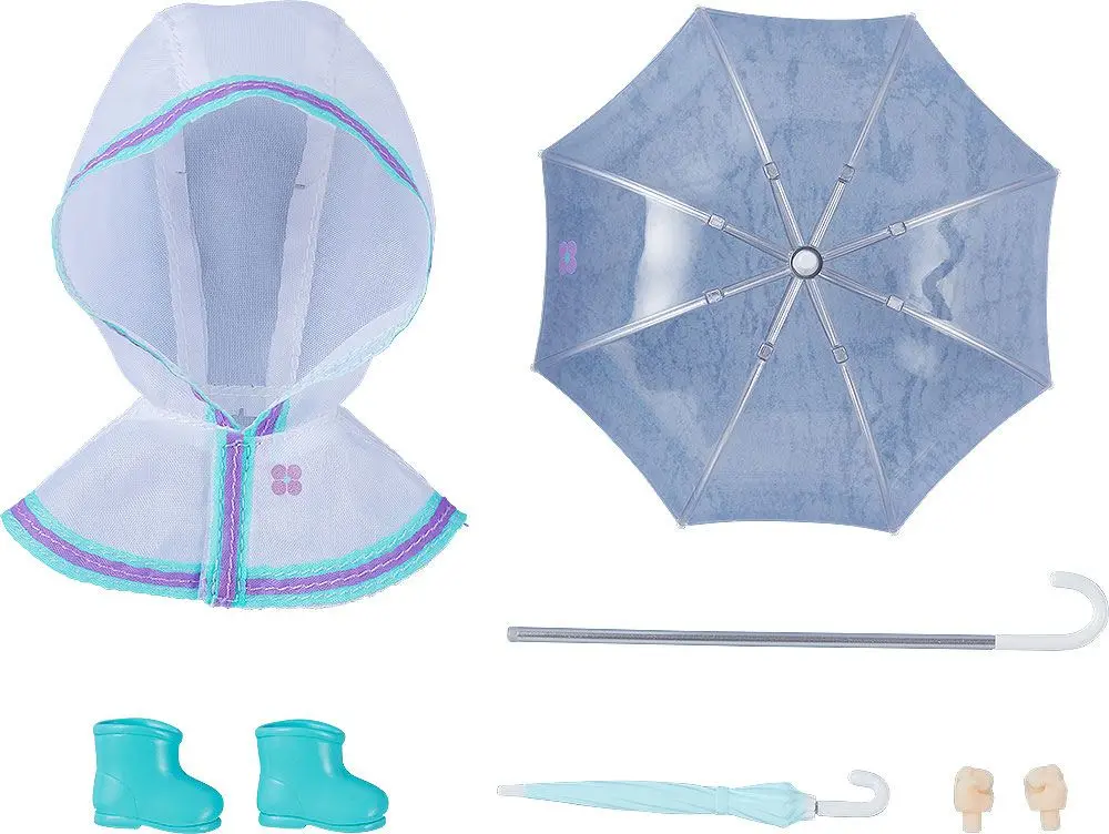 Original Character Parts for Nendoroid Doll Figures Outfit Set Rain Poncho - White termékfotó