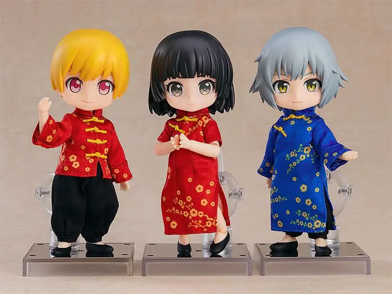 Original Character Parts for Nendoroid Doll Figures Outfit Set: Short Length Chinese Outfit (Blue) termékfotó