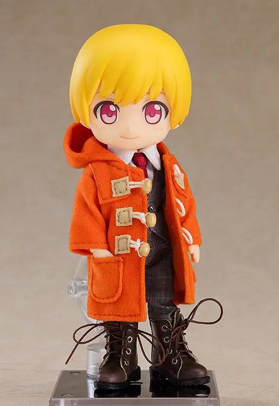 Original Character Parts for Nendoroid Dool figures Warm Clothing Set: Boots &amp; Duffle Coat (Orange) termékfotó